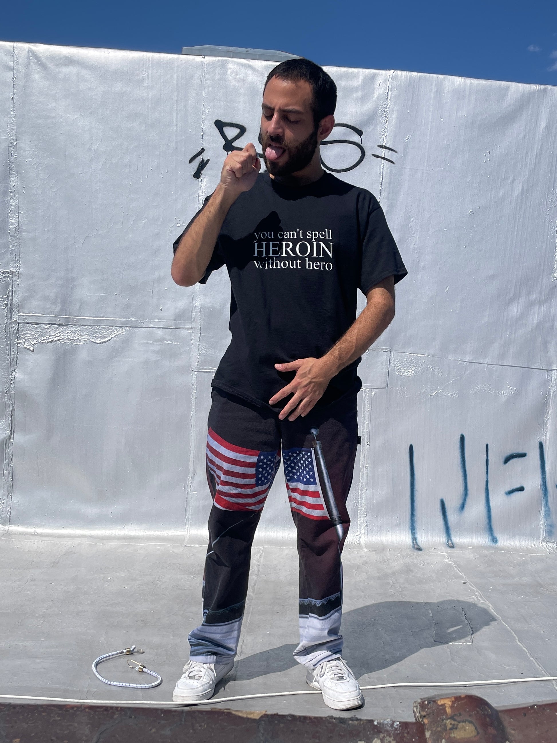 heroin black tee