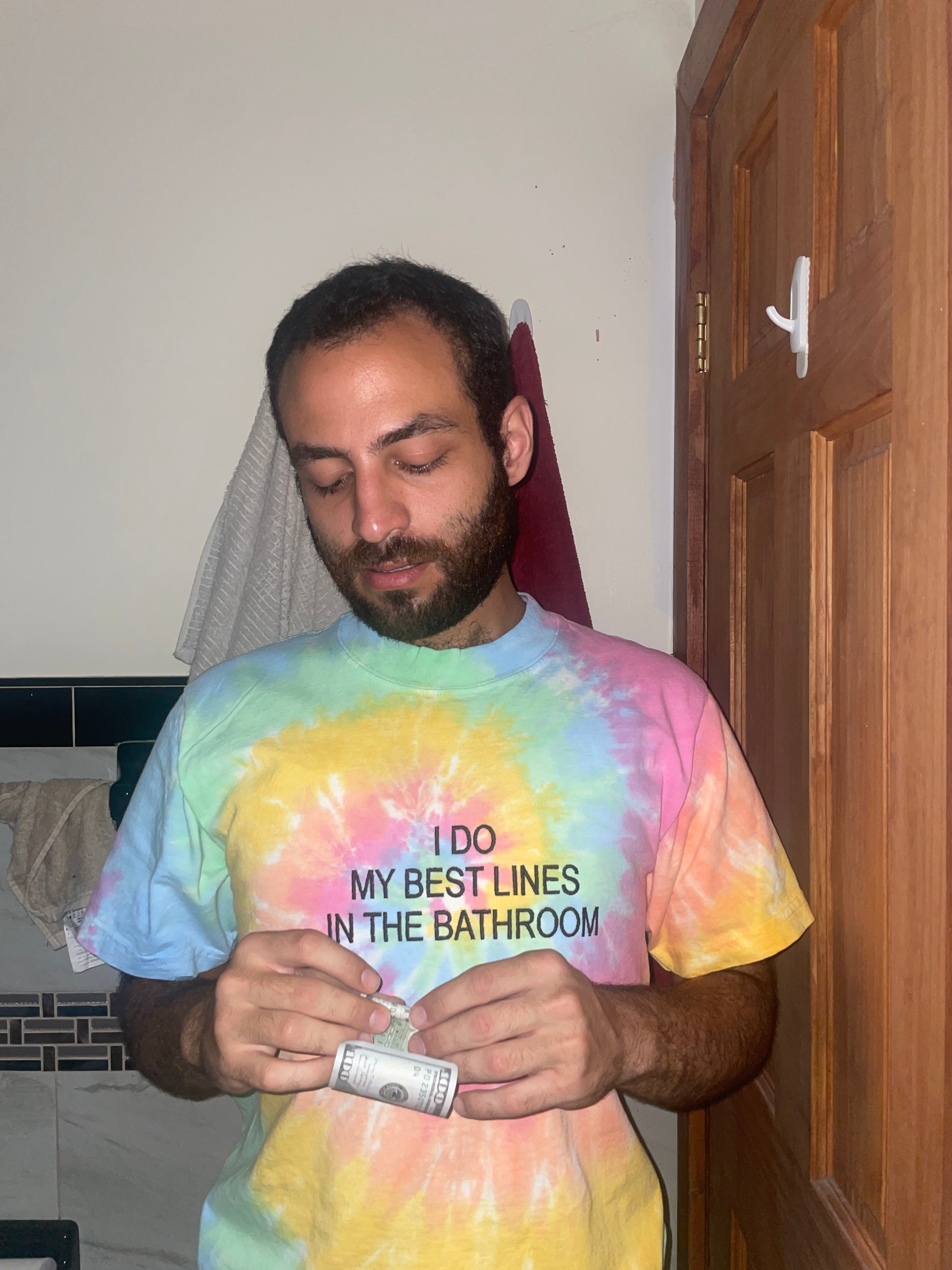 lines tie-dye tee