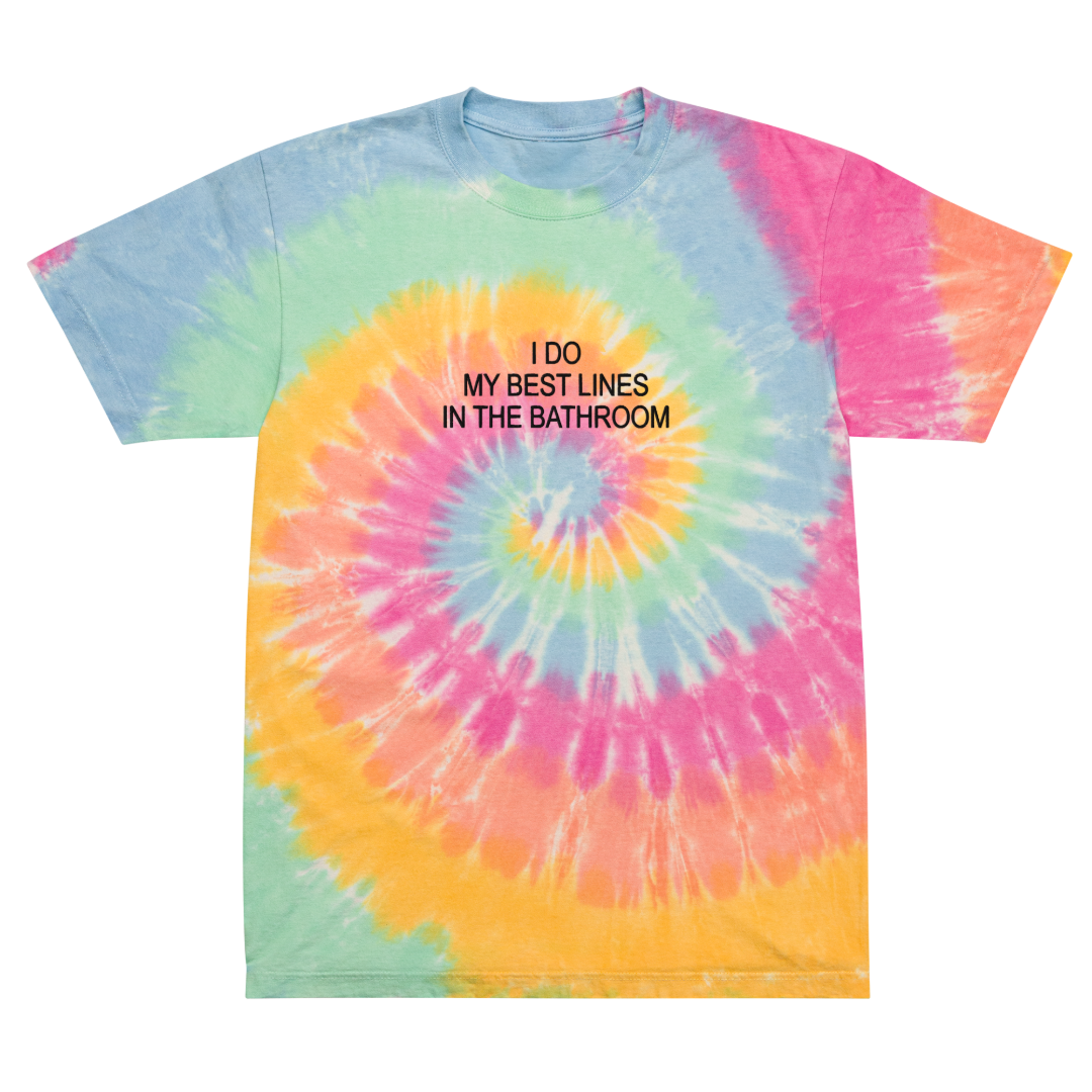 lines tie-dye tee
